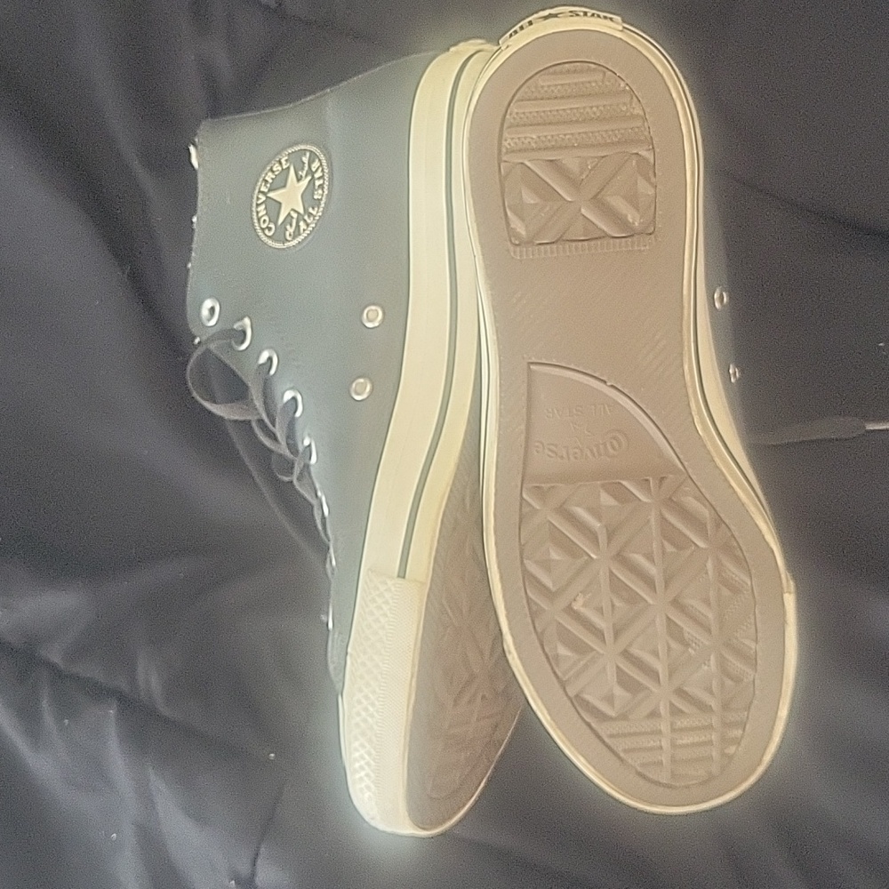 Converse All Star Grey and White High-Tops - Picture 5 of 6